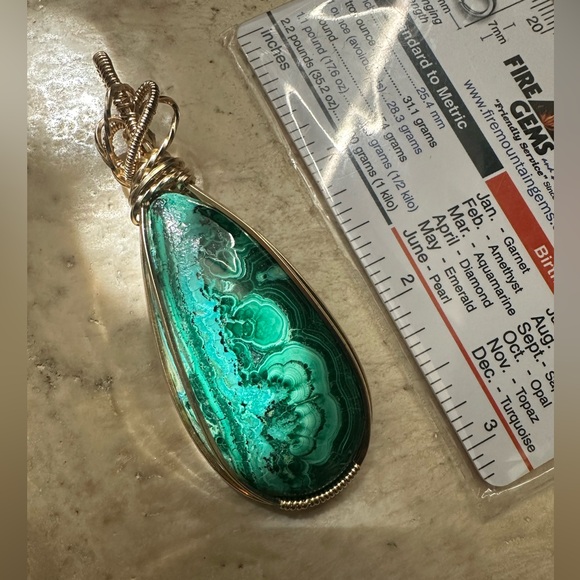 Azurite and malachite Necklace pendant - Picture 13 of 13